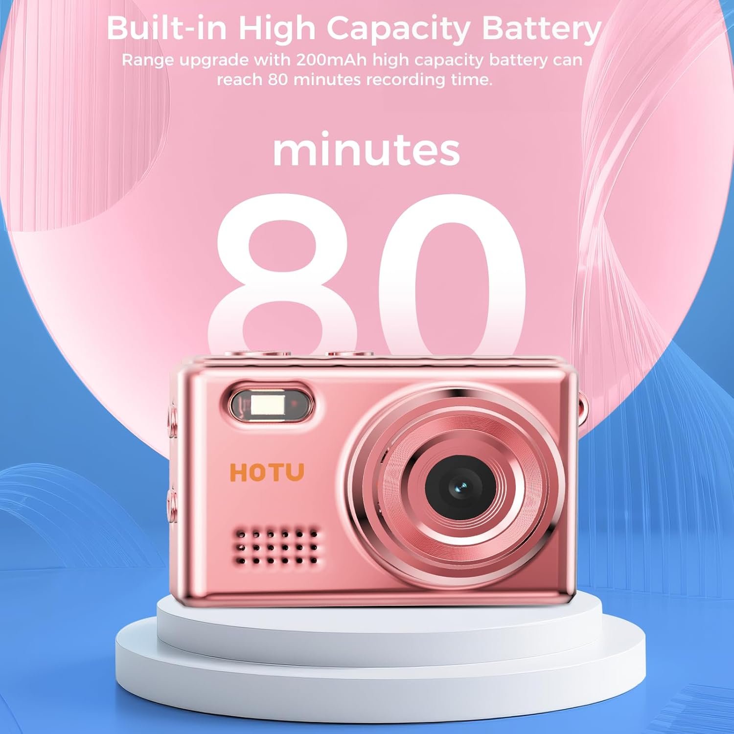 HOTU Mini Keychain Digital Camera with 32G Card, Y2K Pocket-Size Camera 1080P HD – 1MP Lens, Flash & 0.96" Screen ,Target retro digital camera,Vlog Camera for Travel, Concerts, Kids & Instant Party. - Image 6