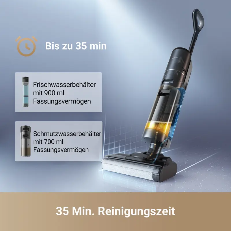 dreame H12s Nass Trockenstaubsauger, intelligente Bodenreinigung, kabelloser Staubsauger und Wischer für Hartböden, Kantenreinigung mit Schmutzerkennung - Image 4